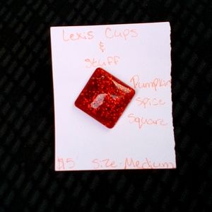 Pumpkin spice square pendent